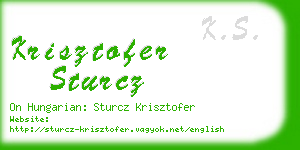 krisztofer sturcz business card